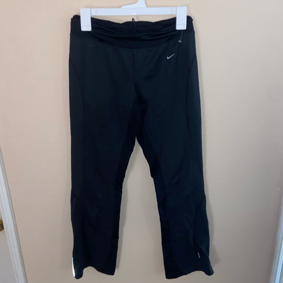 Nike pro fit black yoga track pants active wear bottoms leggings fitness sweats - Picture 8 of 10